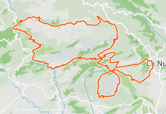 Mapa con el track MTB de Aitana Xtrem